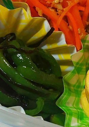 お弁当にぴったり！ピーマンの塩昆布炒め-レシピのメイン写真