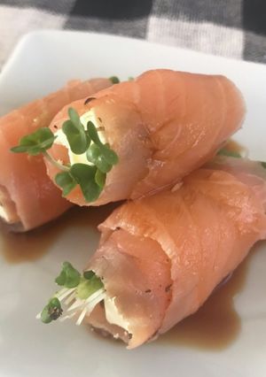 スモークサーモンとクリームチーズおつまみ-レシピのメイン写真