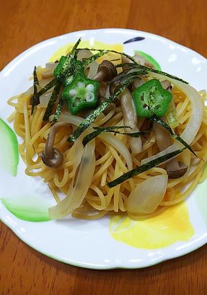 きのこと玉ねぎの麺つゆパスタ-レシピのメイン写真