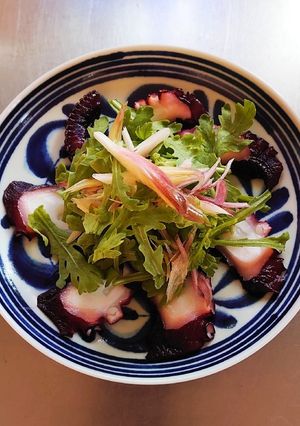 タコと春菊の熱々ごま油かけ-レシピのメイン写真