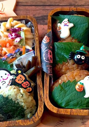 焼きおにぎりハロウィン弁当-レシピのメイン写真