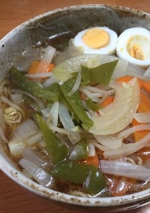 サッポロ一番!王道野菜とゆで卵-レシピのメイン写真