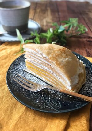 もちもち♡かぼちゃホイップのミルクレープ-レシピのメイン写真