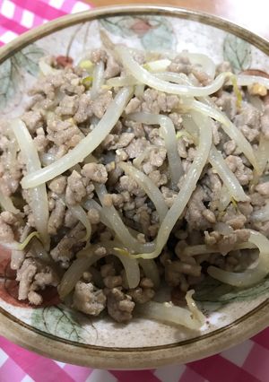 激安！もやしと豚ひき肉の味噌炒め-レシピのメイン写真