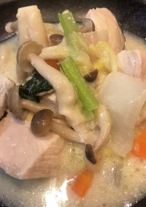 白菜と鶏胸肉の豆乳煮-レシピのメイン写真
