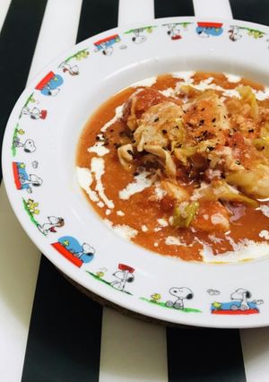 トマト缶使い切り 炊飯器でシチュー風煮込-レシピのメイン写真