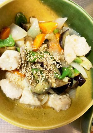 全てレンジ胸肉なす味噌だれ味青椒肉絲風-レシピのメイン写真