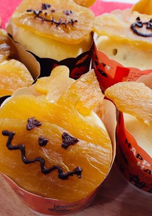 サツマイモのふわふわハロウィン蒸しパン♪-レシピのメイン写真