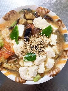 レンジ豚こまトマトと味噌の麻婆豆腐&茄子-レシピのメイン写真