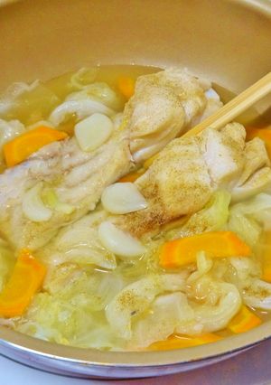 鱈キャベツにんにくコンソメ煮-レシピのメイン写真