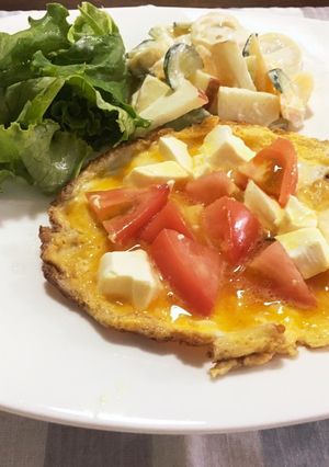オープンオムレツ　朝ごはん-レシピのメイン写真
