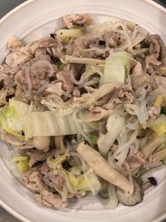 豚肉白滝白菜の炒めもの-レシピのメイン写真