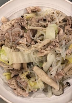 豚肉白滝白菜の炒めもの-レシピのメイン写真