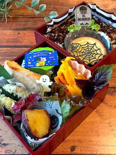 玄米味噌漬けめかじき ハロウィン弁当-レシピのメイン写真