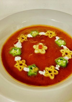 アレルギー対応　星クルトンのトマトスープ-レシピのメイン写真