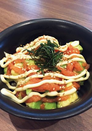 アッと言う間にアボカドめんたい丼ズボラ風-レシピのメイン写真
