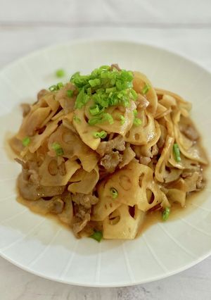 レンコンと豚肉のきんぴら炒め-レシピのメイン写真