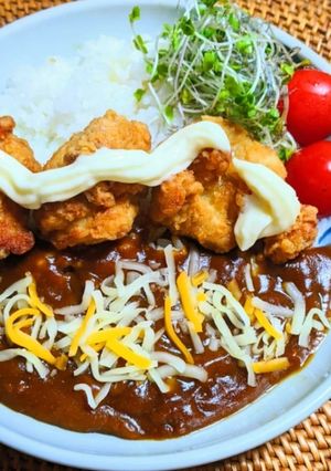 鶏の唐揚げトッピングカレー-レシピのメイン写真