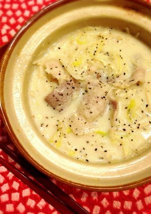 薬膳★えのきと白ネギの豚豆乳鍋-レシピのメイン写真