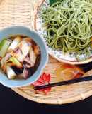 薬膳★丹波しめじの鴨南蛮　～茶そばで～