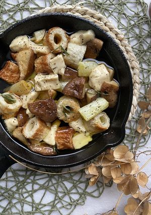 簡単!すぐ出来るちくわと椎茸のアヒージョ-レシピのメイン写真