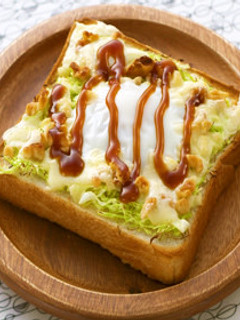 キャベツたっぷりお好みトースト-レシピのメイン写真