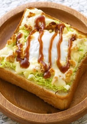 キャベツたっぷりお好みトースト-レシピのメイン写真