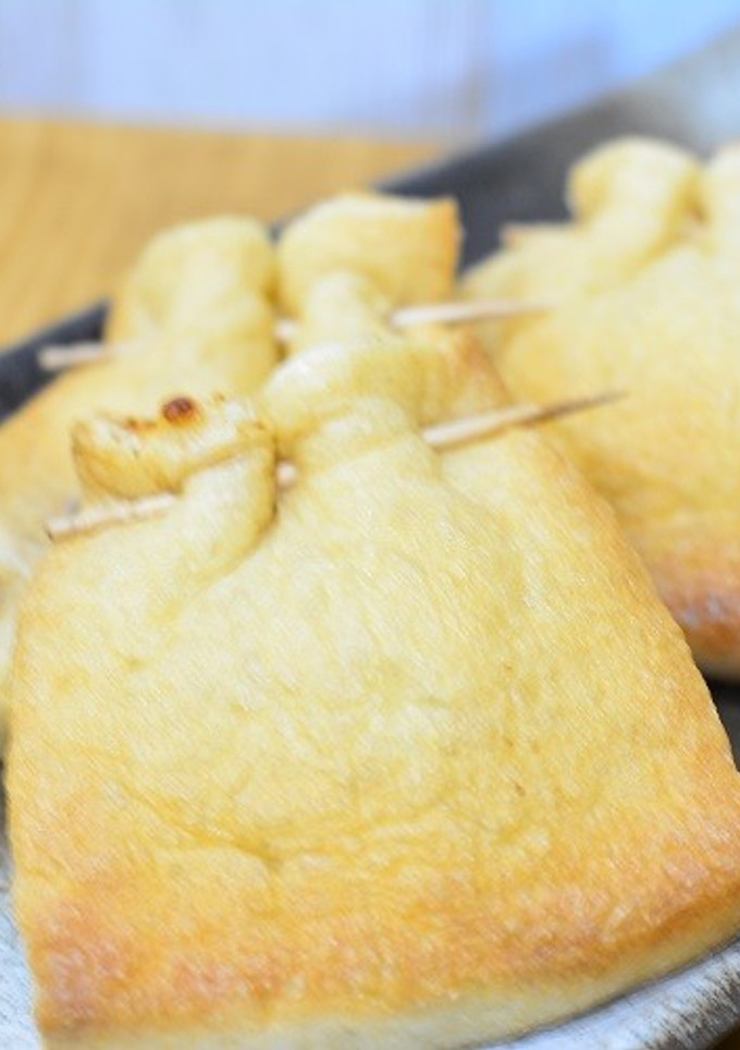 納豆とチーズのサクサクうす揚げきんちゃく-レシピのメイン写真