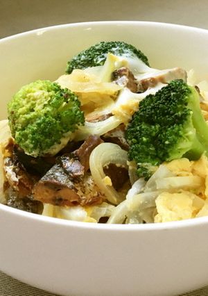 ベジ♪さんまの卵とじ丼-レシピのメイン写真