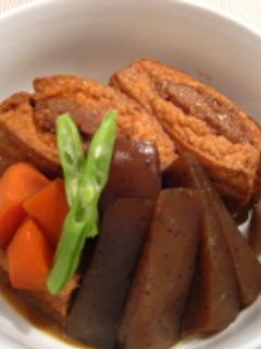 厚揚げのひき肉はさみ煮-レシピのメイン写真