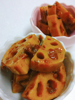 乾燥肌には!蓮根の土佐煮-レシピのメイン写真