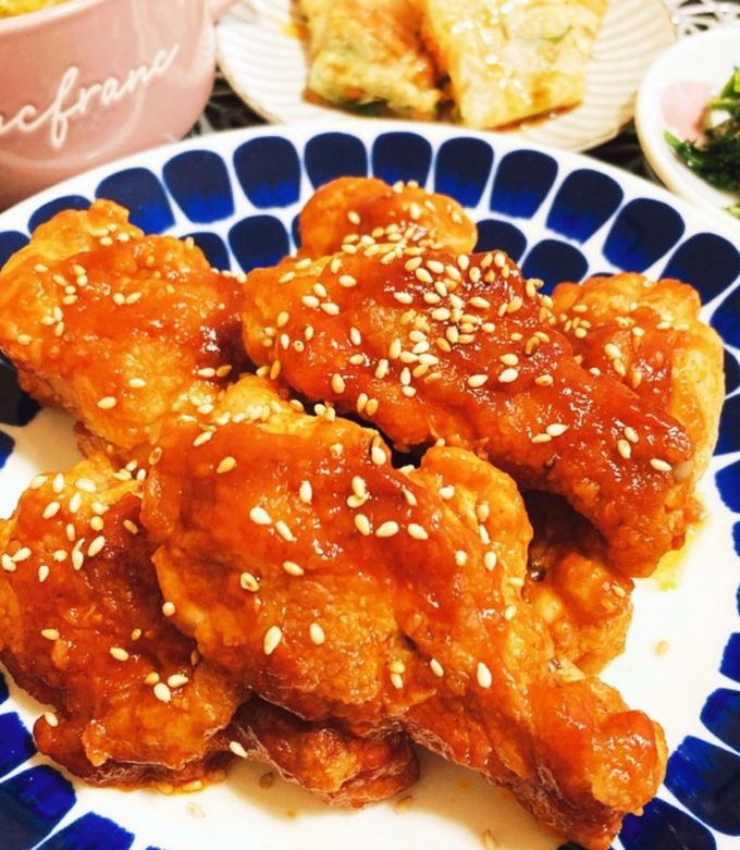 手羽元でヤンニョムチキン♡-レシピのメイン写真