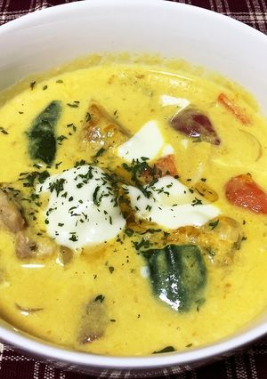 チキンとかぼちゃのチーズクリームシチュー-レシピのメイン写真