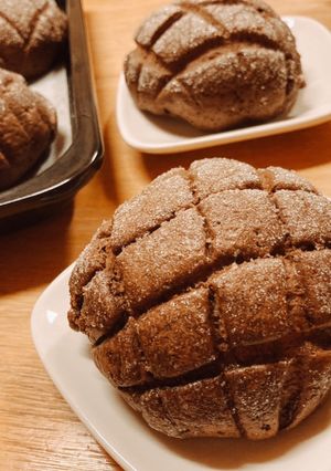 ココア香る♪チョコメロンパン-レシピのメイン写真