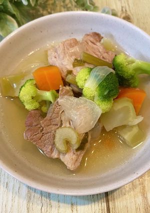 セロリと豚ブロックの香味スープ-レシピのメイン写真