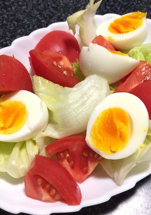トマタマレタスサラダ!(^^)!-レシピのメイン写真