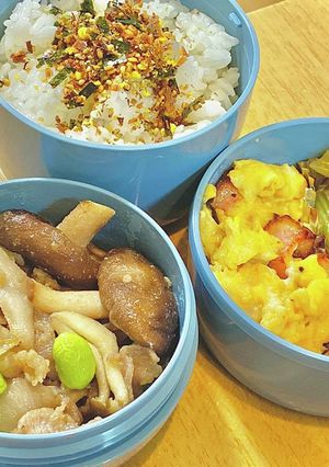 めんつゆ！豚炒め^_^ タロの弁当45-レシピのメイン写真