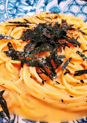 お手軽本格ウニ明太クリームパスタ-レシピのメイン写真