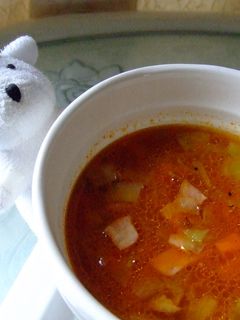 野菜ジュースでミネストローネ風スープ-レシピのメイン写真