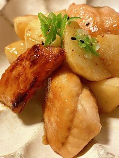秋鮭と長芋の照り焼き*+-レシピのメイン写真