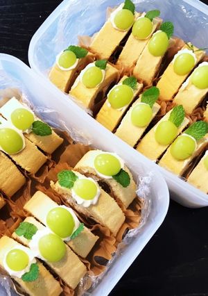 ブドウの米粉ロールケーキ-レシピのメイン写真