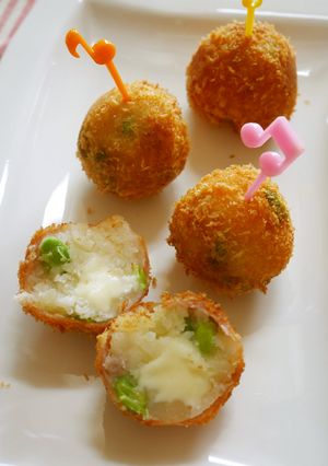 ピンチョス風♪チーズ入り枝豆コロッケ-レシピのメイン写真