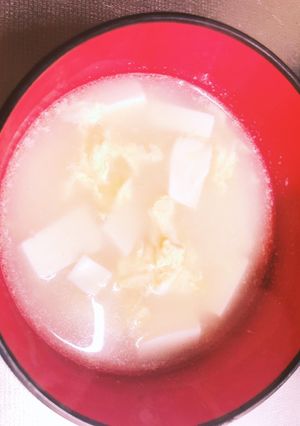 簡単！卵と豆腐のスープ-レシピのメイン写真