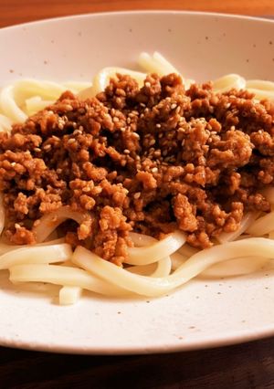汁なし坦々うどん(メモ用-レシピのメイン写真