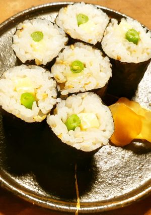 いんげんとチーズの細巻き　発酵生姜のガリ-レシピのメイン写真