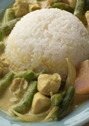 インゲンとチキンのココナッツミルクカレー-レシピのメイン写真