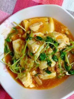 豆苗入りマーボー豆腐-レシピのメイン写真