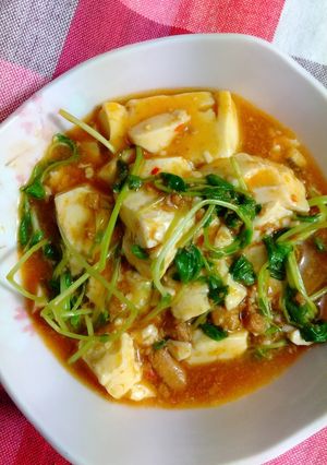豆苗入りマーボー豆腐-レシピのメイン写真