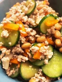 丼もレタス巻も◎きゅうり納豆肉味噌炒め-レシピのメイン写真
