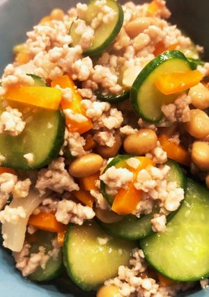 丼もレタス巻も◎きゅうり納豆肉味噌炒め-レシピのメイン写真